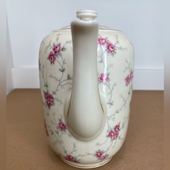 Vtg Bavaria Schumann Teapot and Creamer Pink Roses Gold Trim - Picture 6 of 14